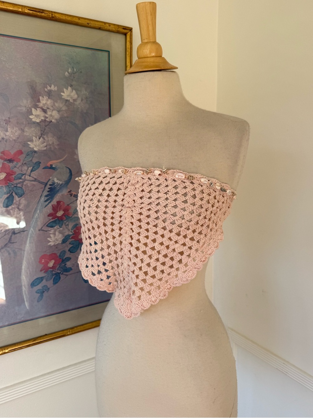 Free People Crochet Seashell Scarf